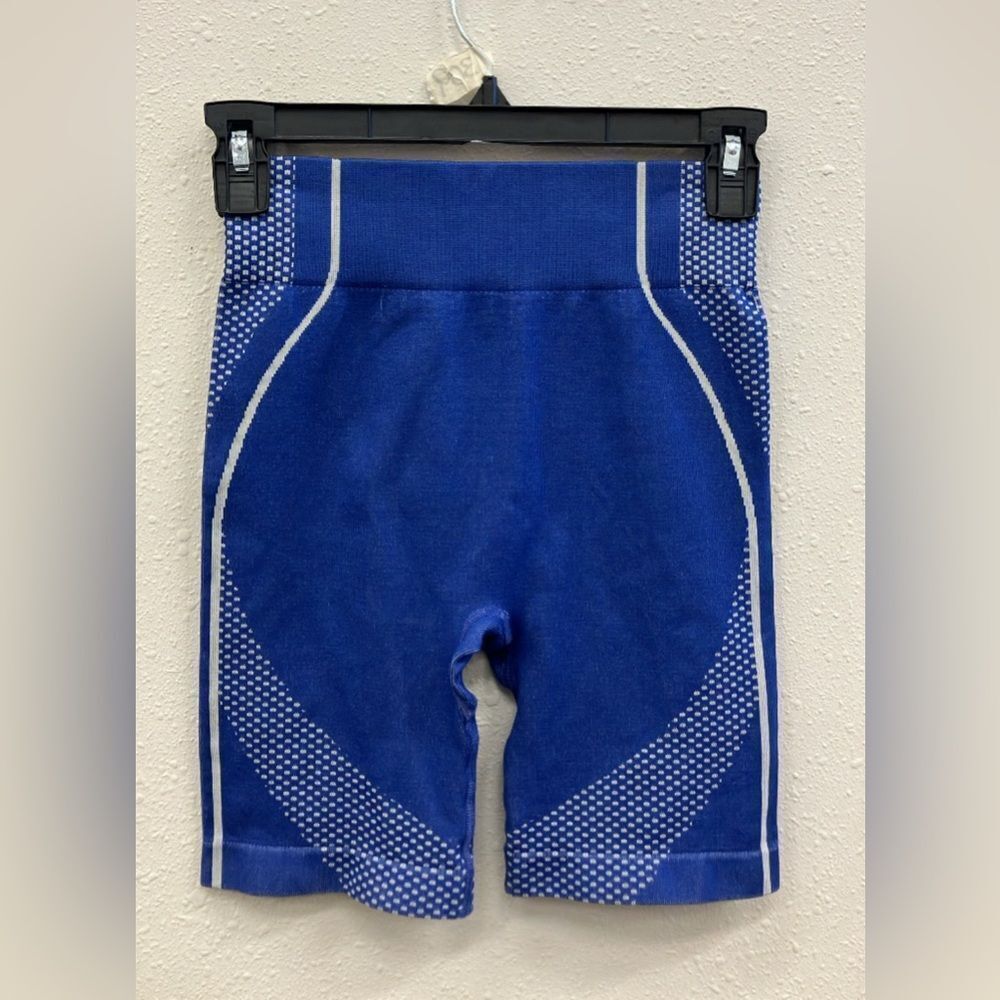 Pretty little things Blue seamless compression biker shorts small new #744